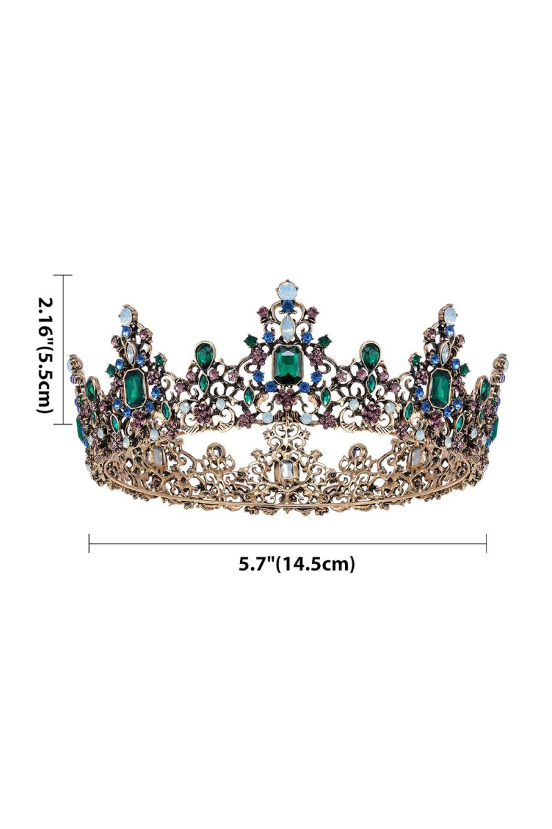 Jeweled Baroque Queen Crown - KissProm