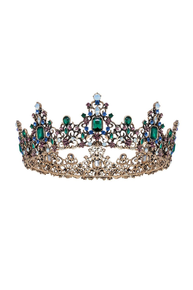 Jeweled Baroque Queen Crown - KissProm