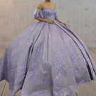 Lavender Off - the - Shoulder Straps Appliqued Quinceanera Dresses - KissProm