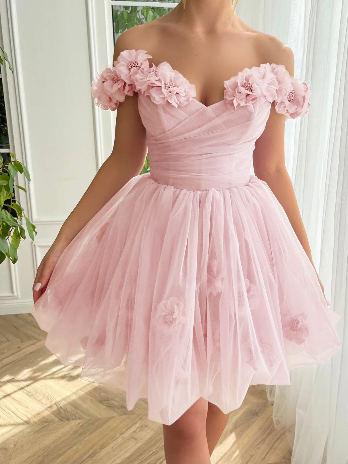 Ruby | Lilac Corset Strapless Short Tulle Homecoming Dress | KissProm