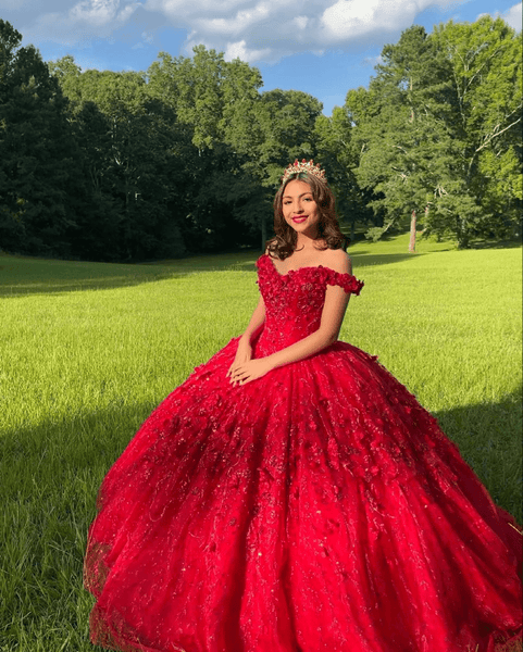 Beautiful red quinceanera dresses best sale