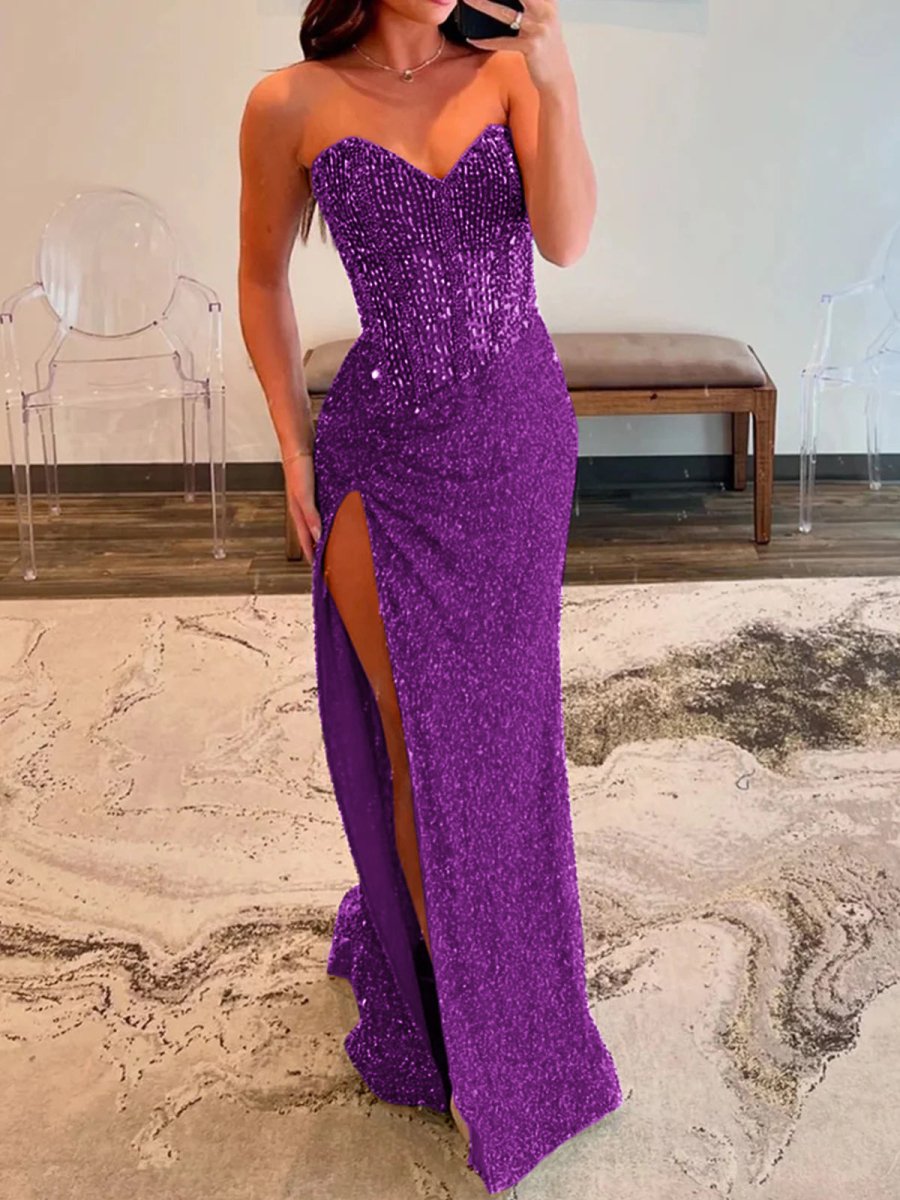 Maci | Sweetheart Sequins Mermaid Prom Dress With Beading - KissProm