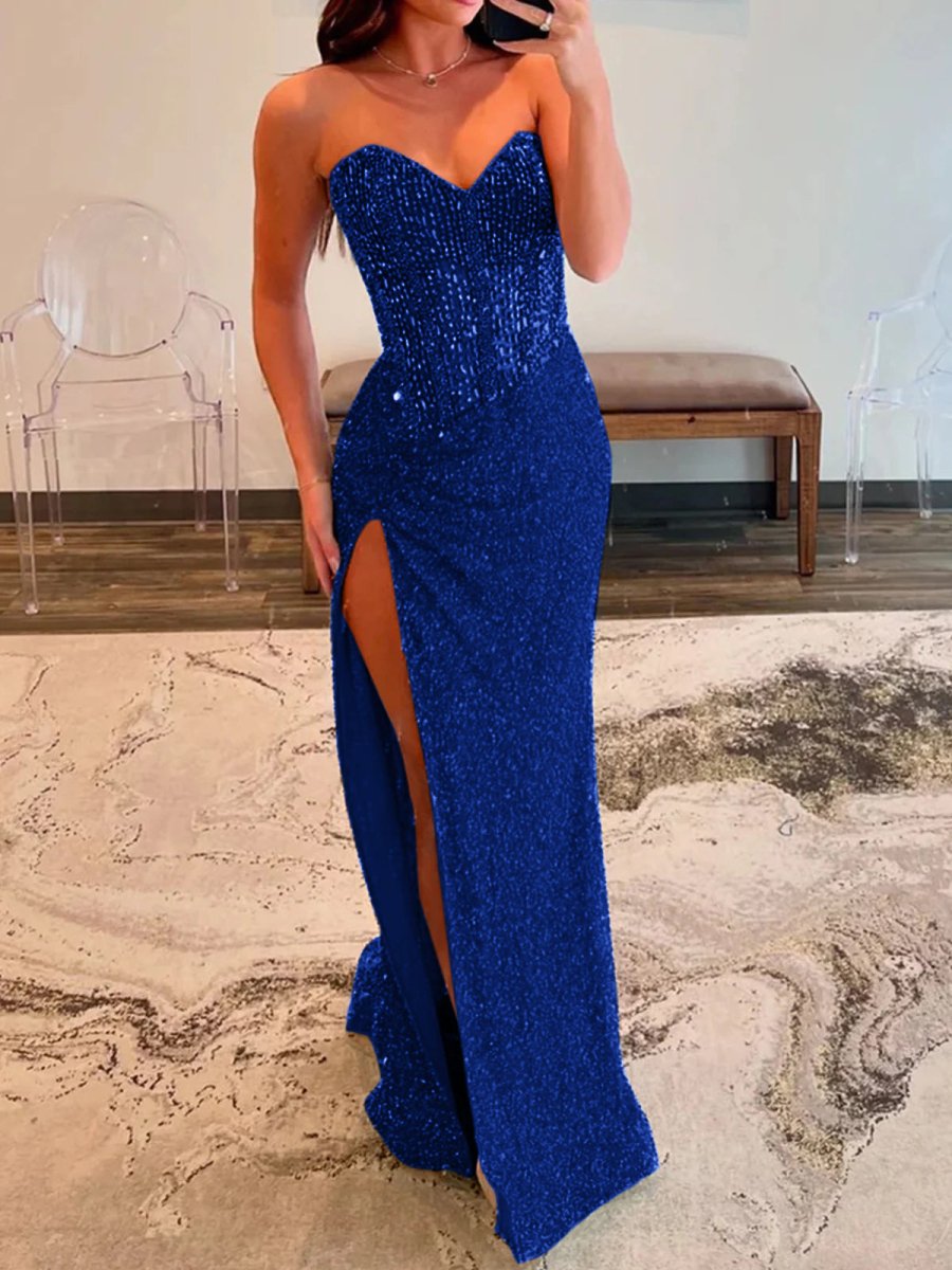 Maci | Sweetheart Sequins Mermaid Prom Dress With Beading - KissProm