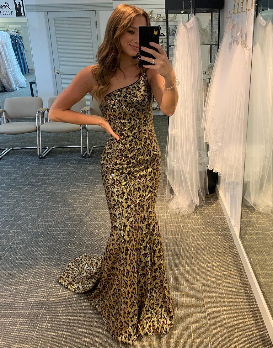 Leopard prom clearance dress