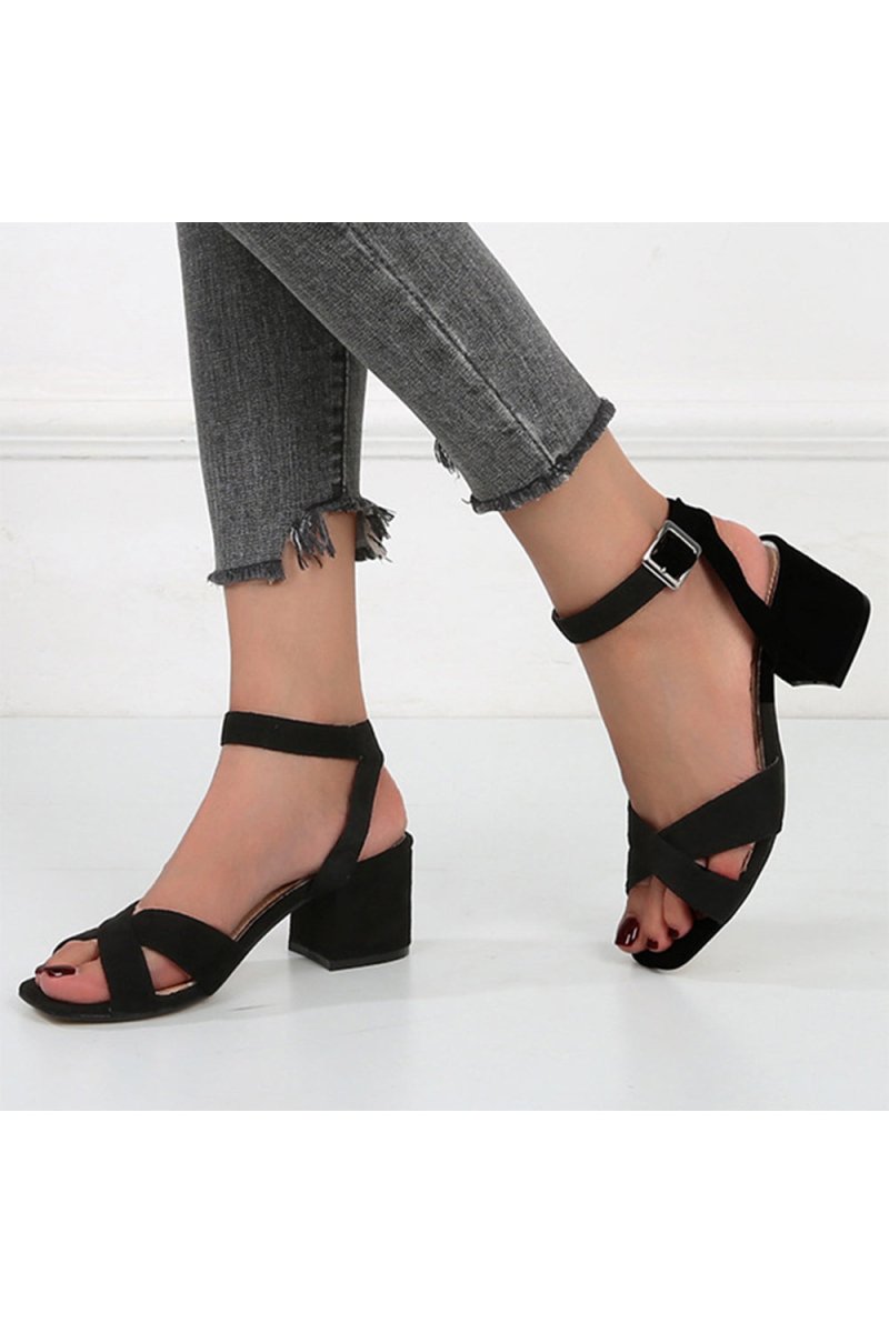 Chunky short heel best sale