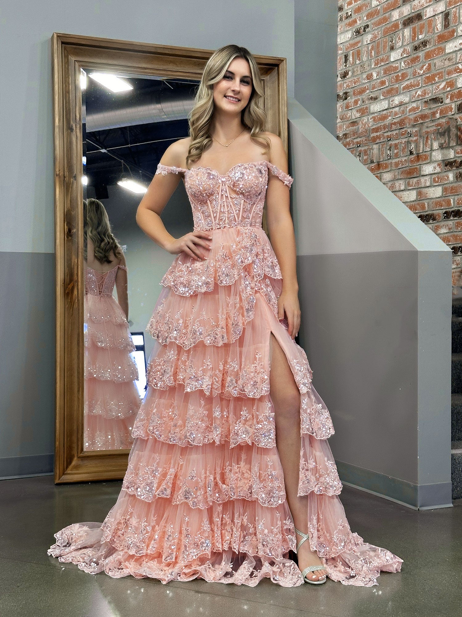 Pink Corset Prom Dresses