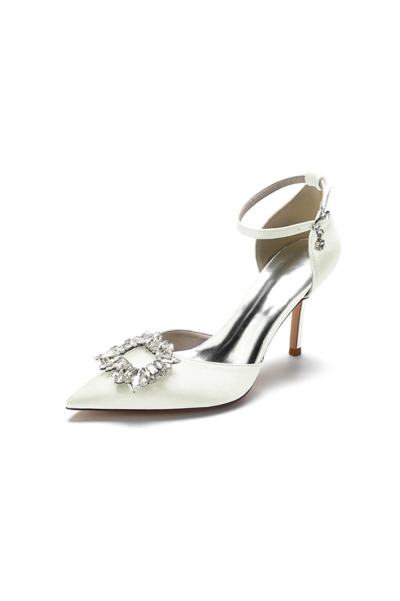 Pointed Toe Rhinestone Party Shoes - KissProm