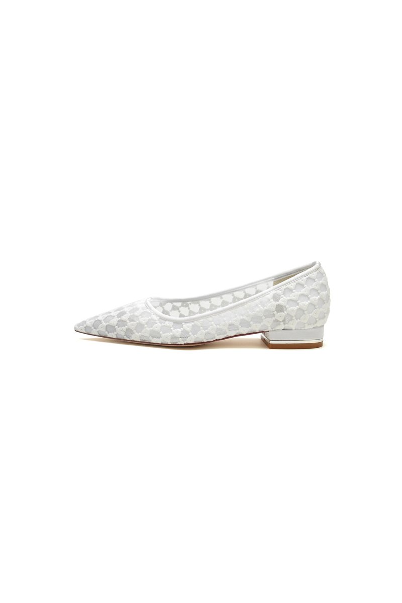 Pointed Toe Wedding Flats - KissProm