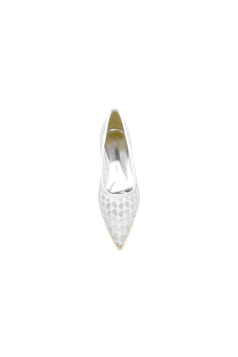 Pointed Toe Wedding Flats - KissProm