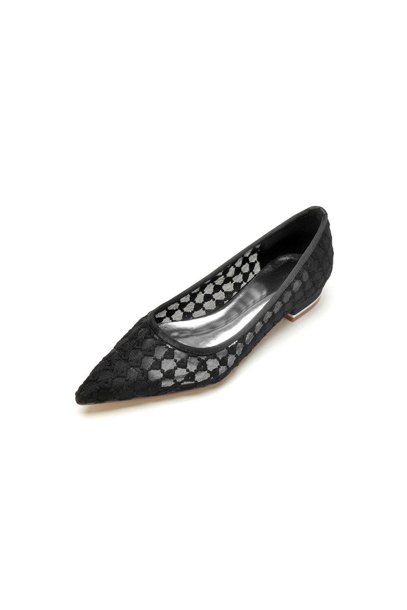 Pointed Toe Wedding Flats - KissProm