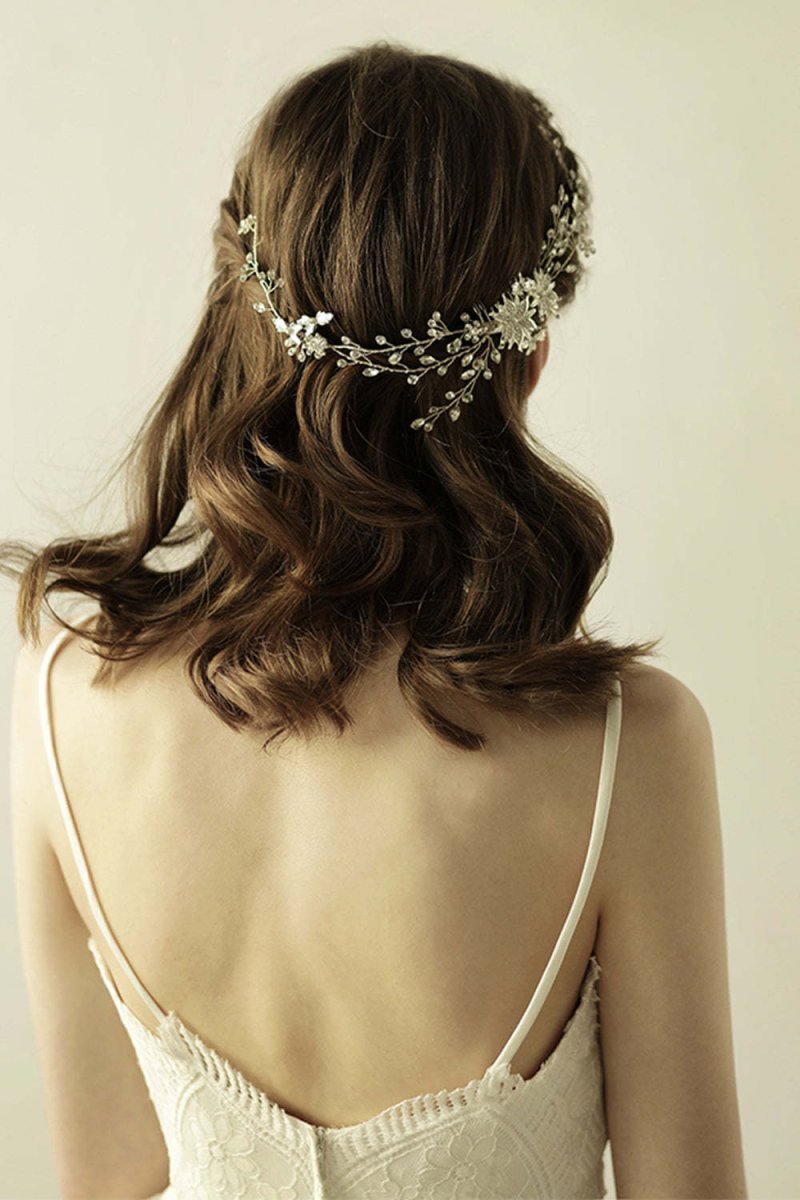 Rhinestone Flower Bridal Tiara - KissProm