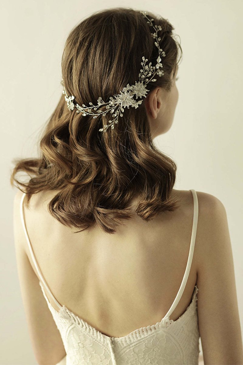 Rhinestone Flower Bridal Tiara - KissProm