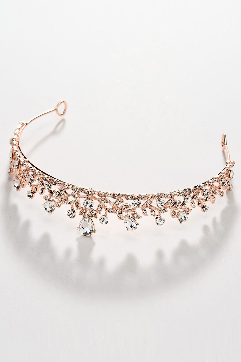 Rose Gold Rhinestone Tiara