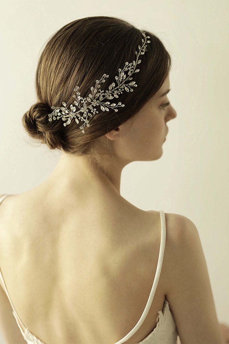 Shiny Rhinestone Branch Bridal Headband - KissProm