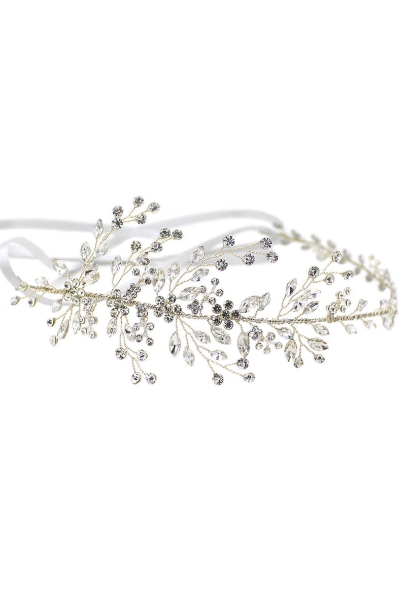 Shiny Rhinestone Branch Bridal Headband - KissProm