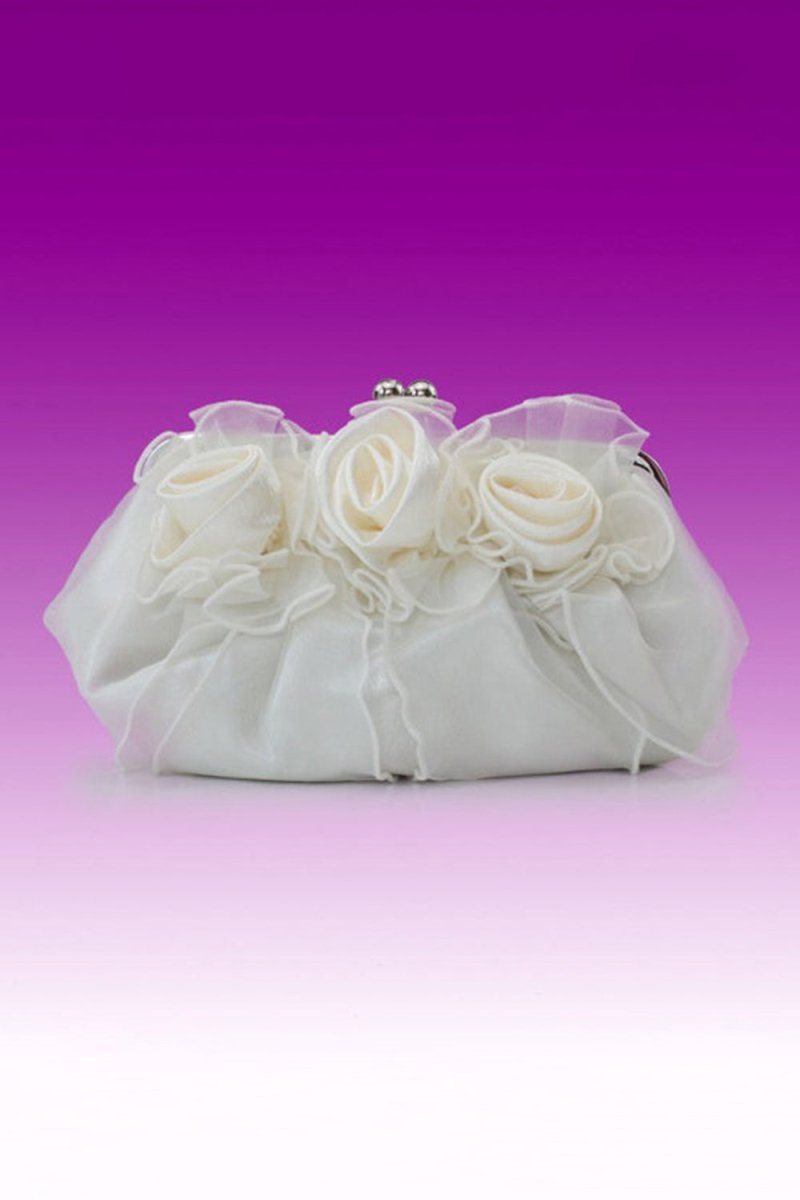 Silk Chain Clutches With Flower - KissProm