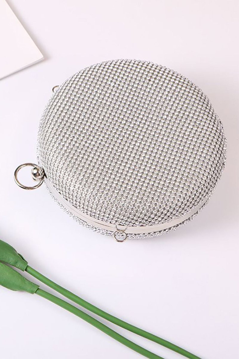 Silver Exquisite Round Party Handbag - KissProm