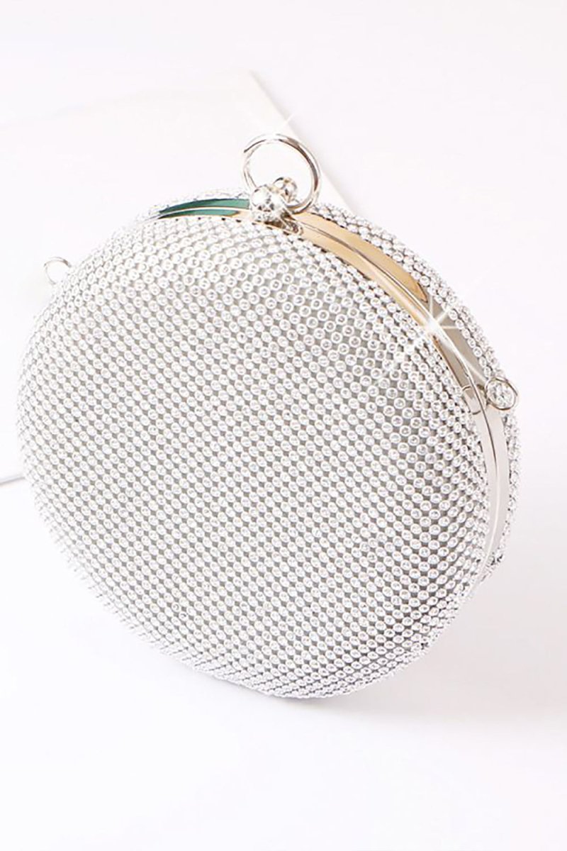 Silver Exquisite Round Party Handbag - KissProm