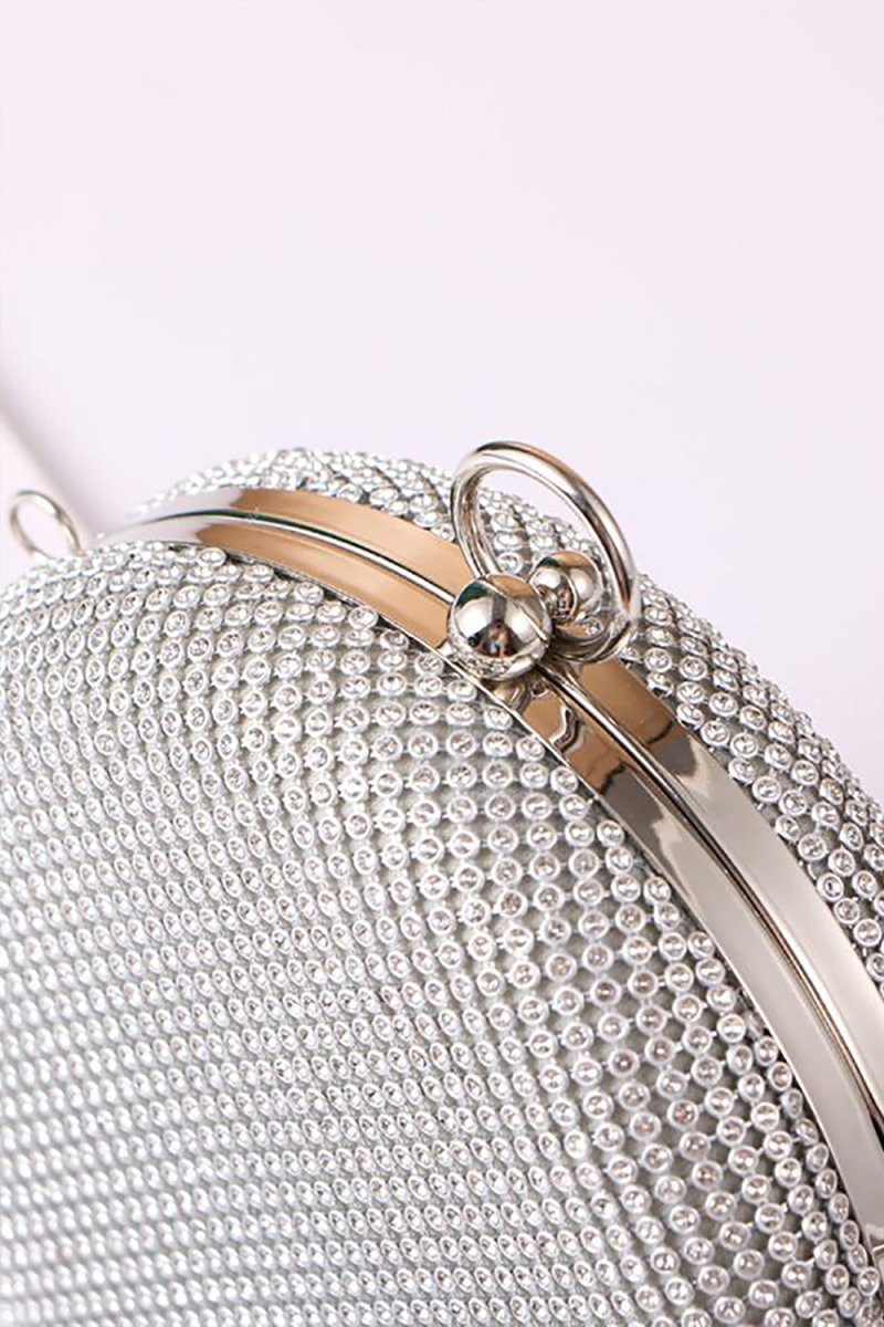 Silver Exquisite Round Party Handbag - KissProm