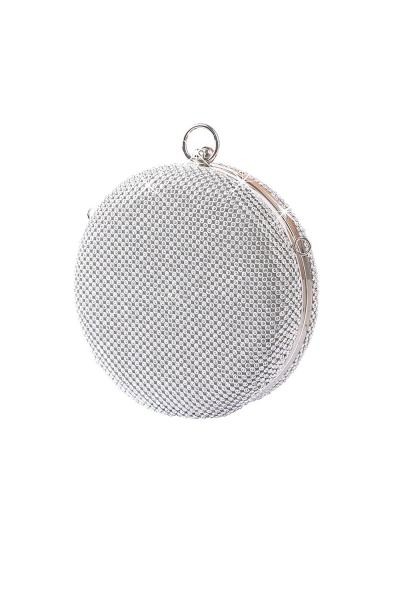 Silver Exquisite Round Party Handbag - KissProm