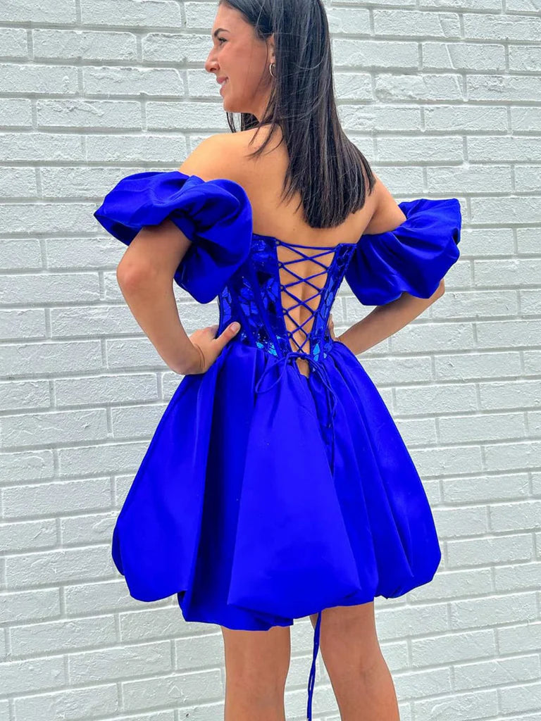 Aria | A Line Off the Shoulder Short Homecoming Dress