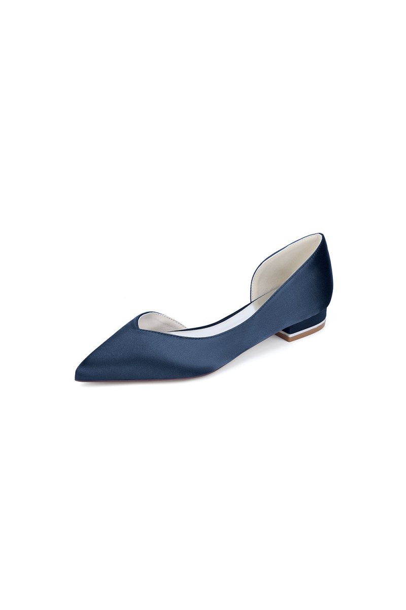 Ivory Flat Shoes with a Sleek Design - KissProm