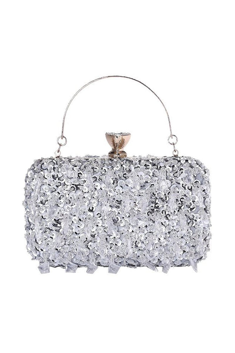 Women’s Beaded Sequined Evening Clutch Bags - KissProm