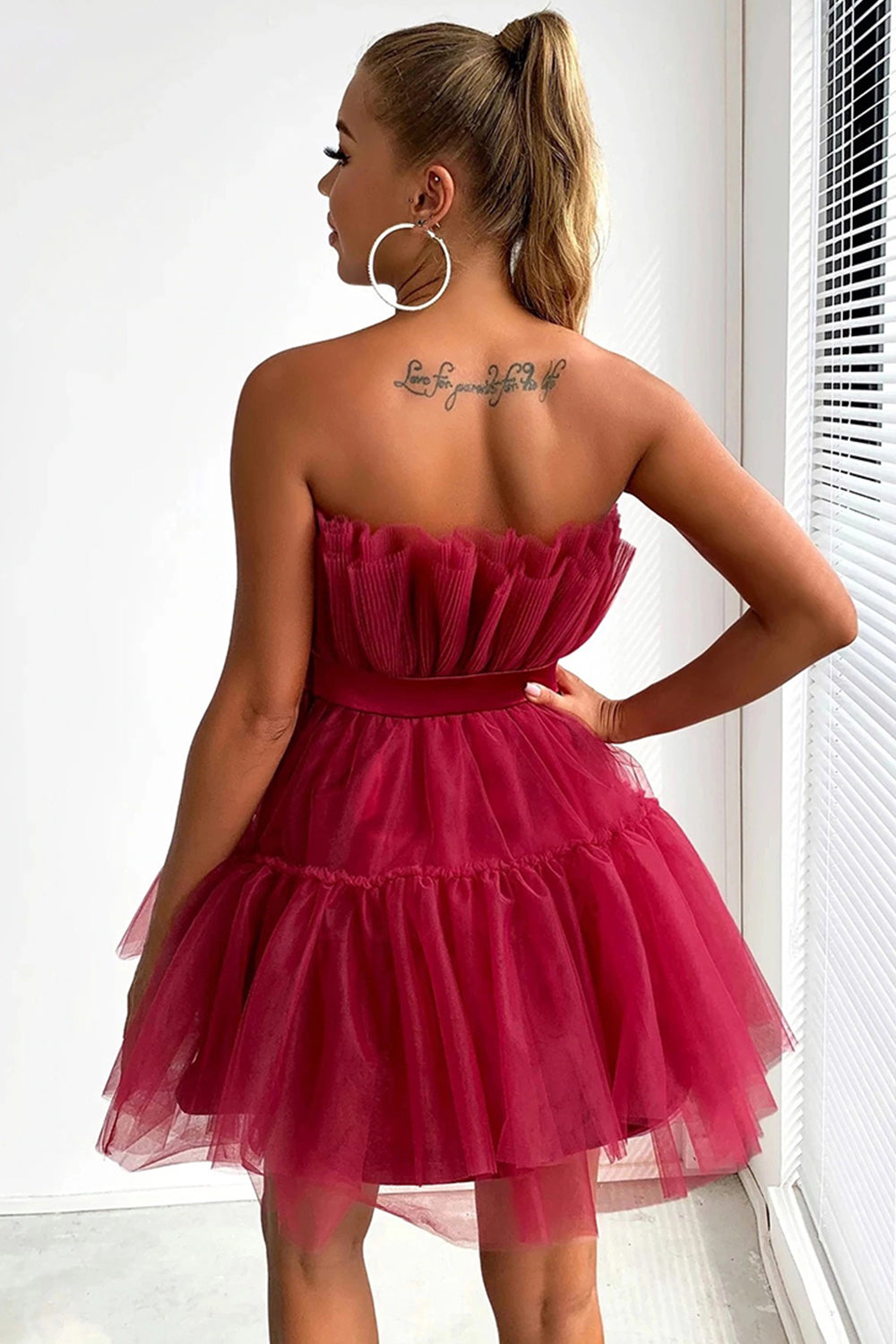 Pink and Black Short Prom Dresses