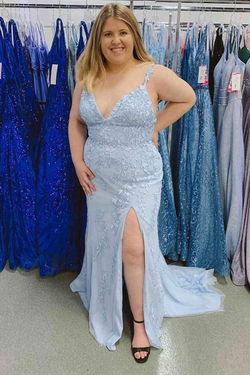 Baby Blue Prom Dresses Size