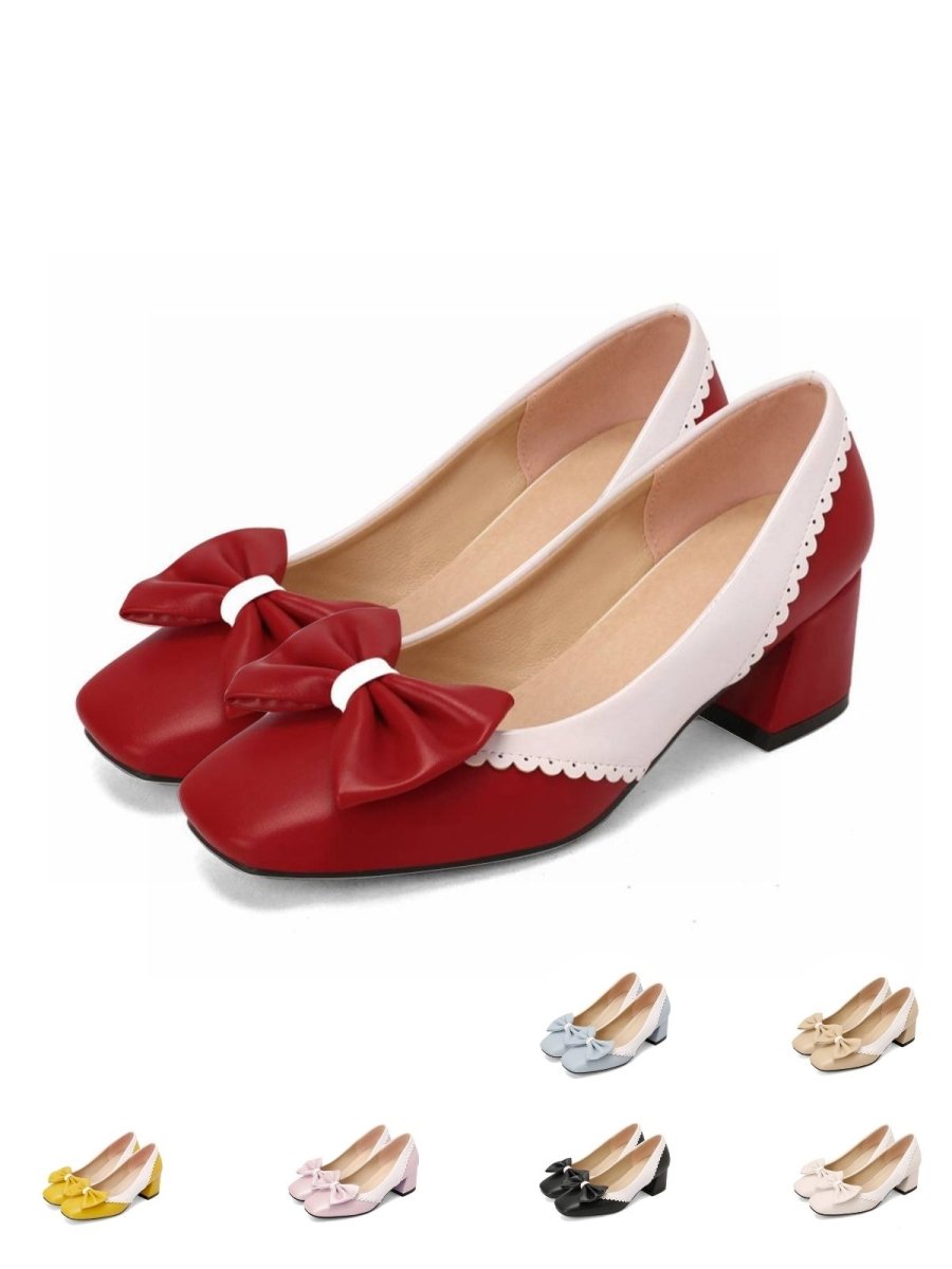 Retro Mary Jane High Heel Shoes - KissProm