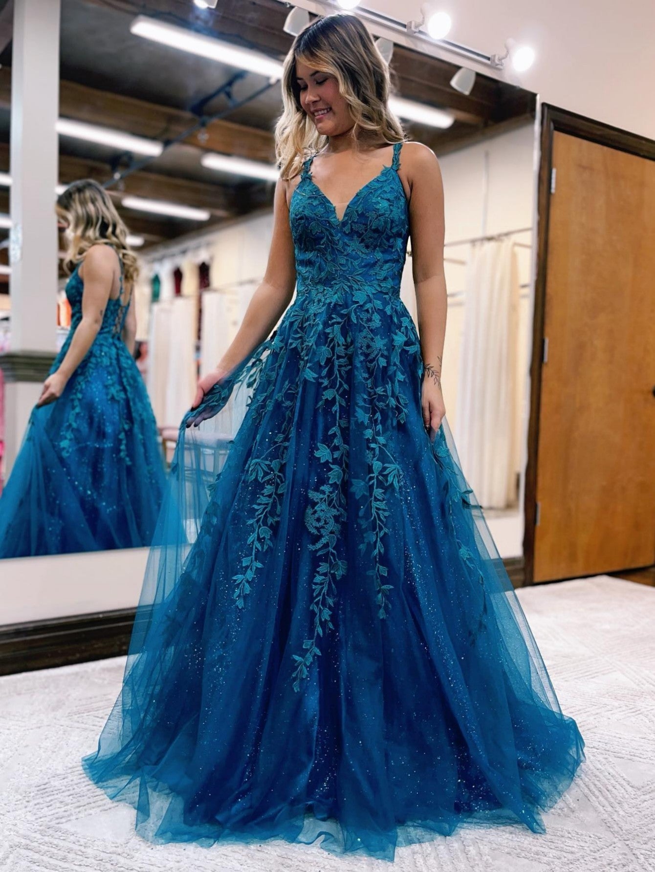 Ink Blue Prom Dresses