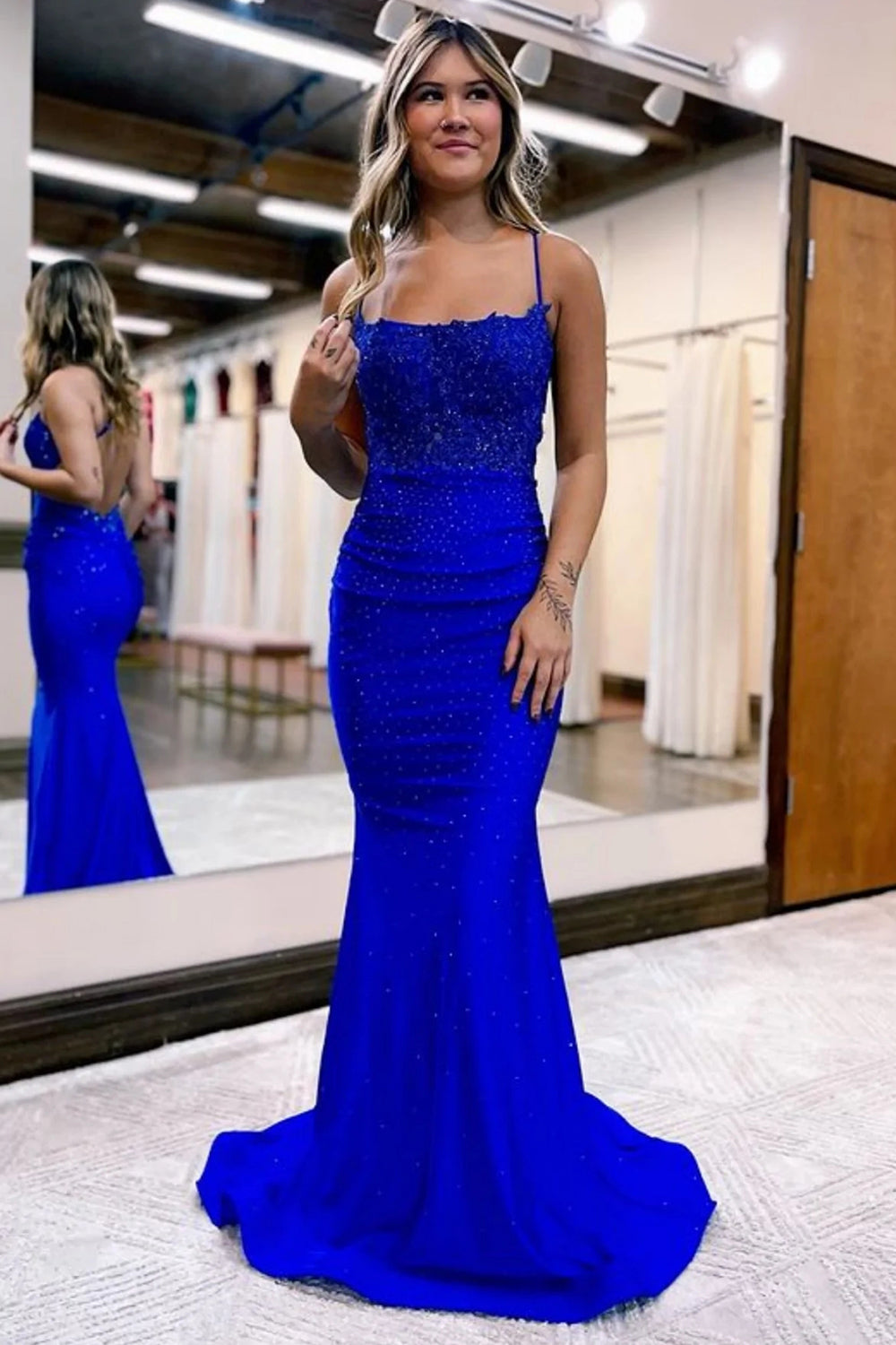 Mermaid color outlet prom dresses