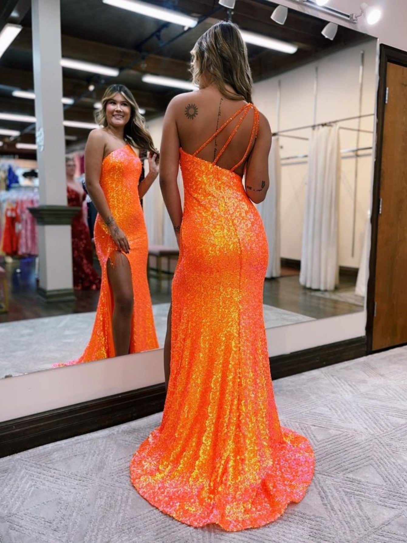 Orange Mermaid Dress