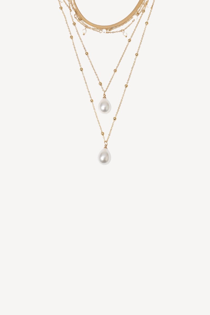 Water Drop Pearl Pendant Necklace - KissProm