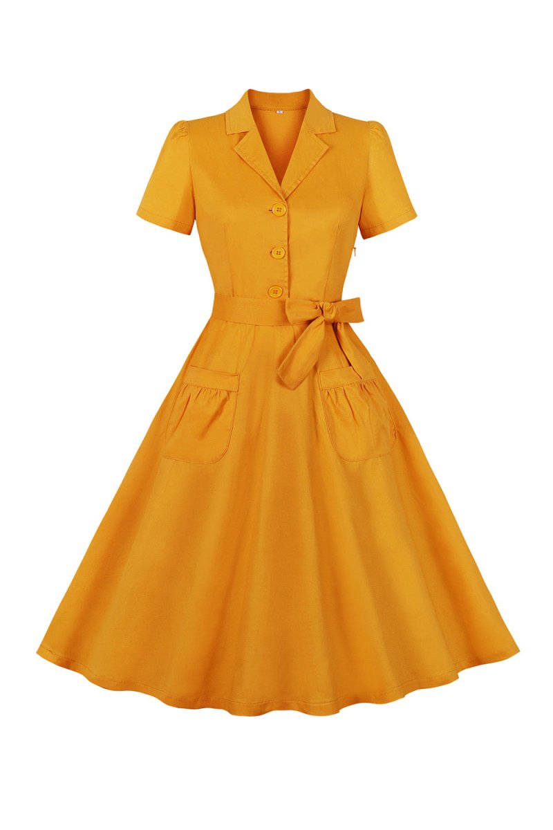 Mustard yellow shop vintage dress