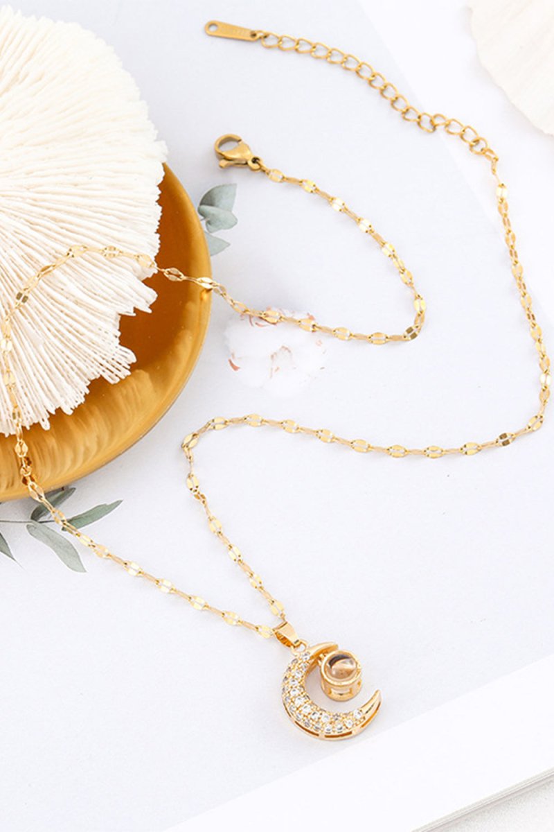 Golden Moon Necklace - KissProm