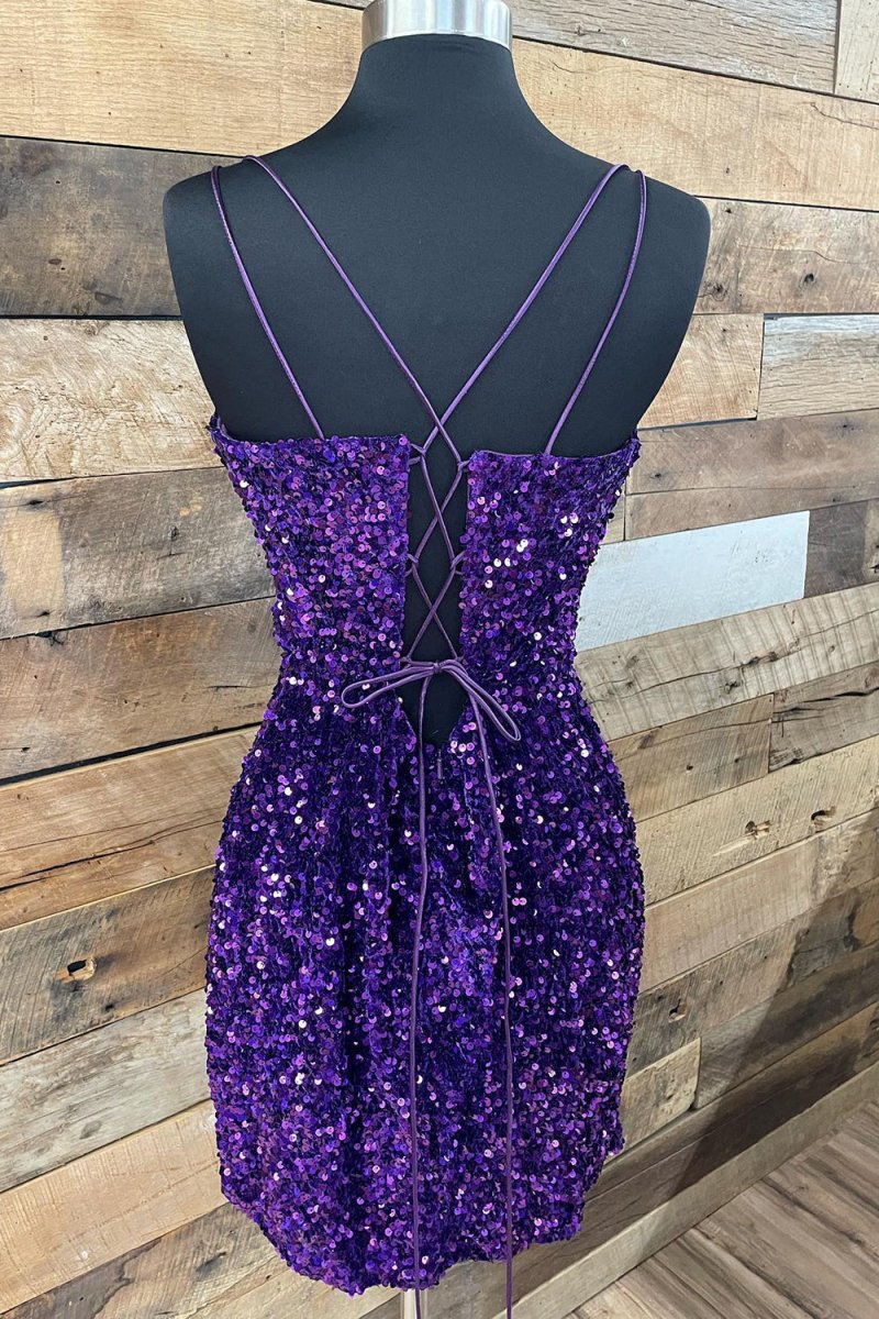 Olga |Bodycon Sequins Short Homecoming Dress - KissProm