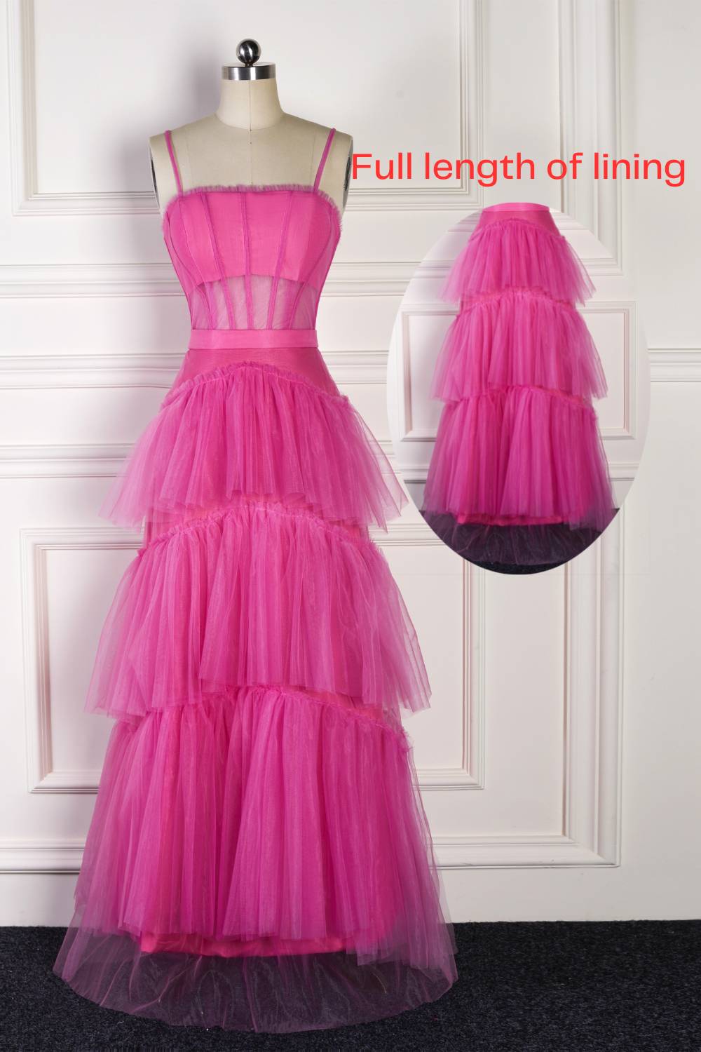 princess dark pink gown