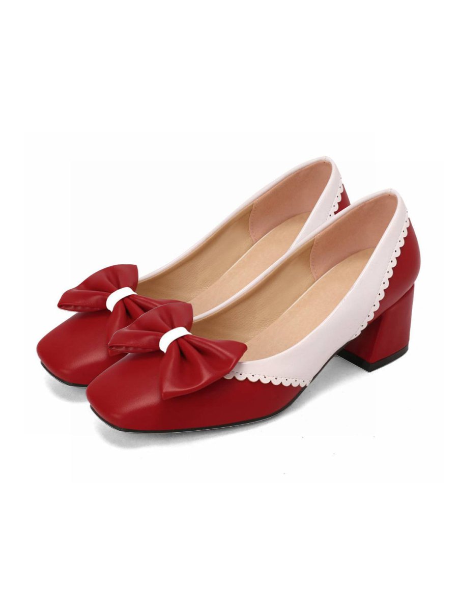 Retro Mary Jane High Heel Shoes - KissProm