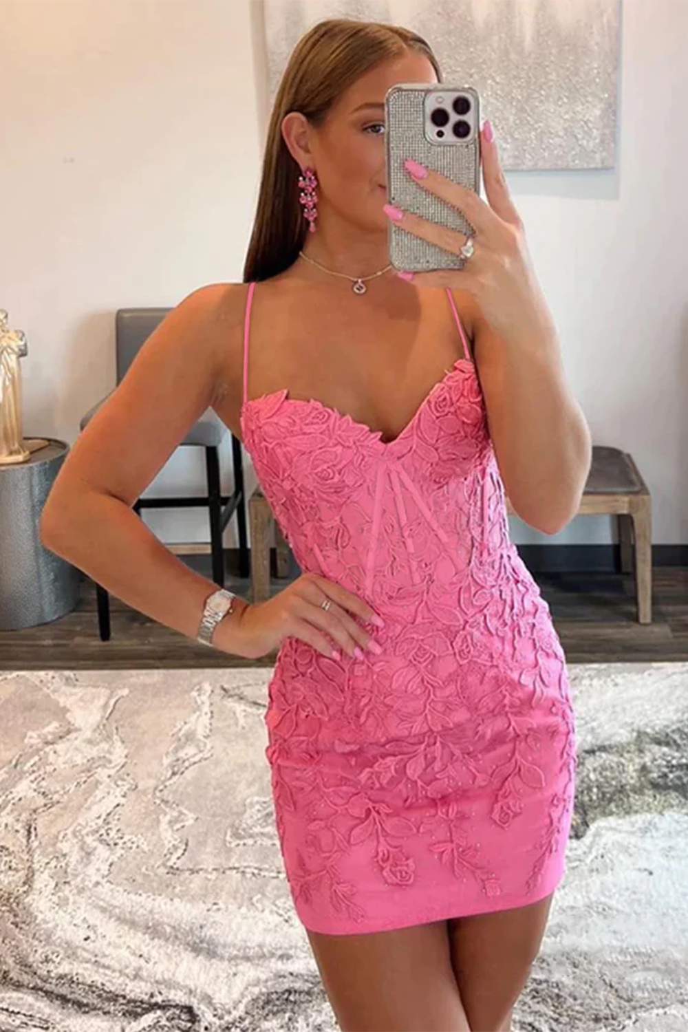 Avianna Mini Dress - Hot Pink