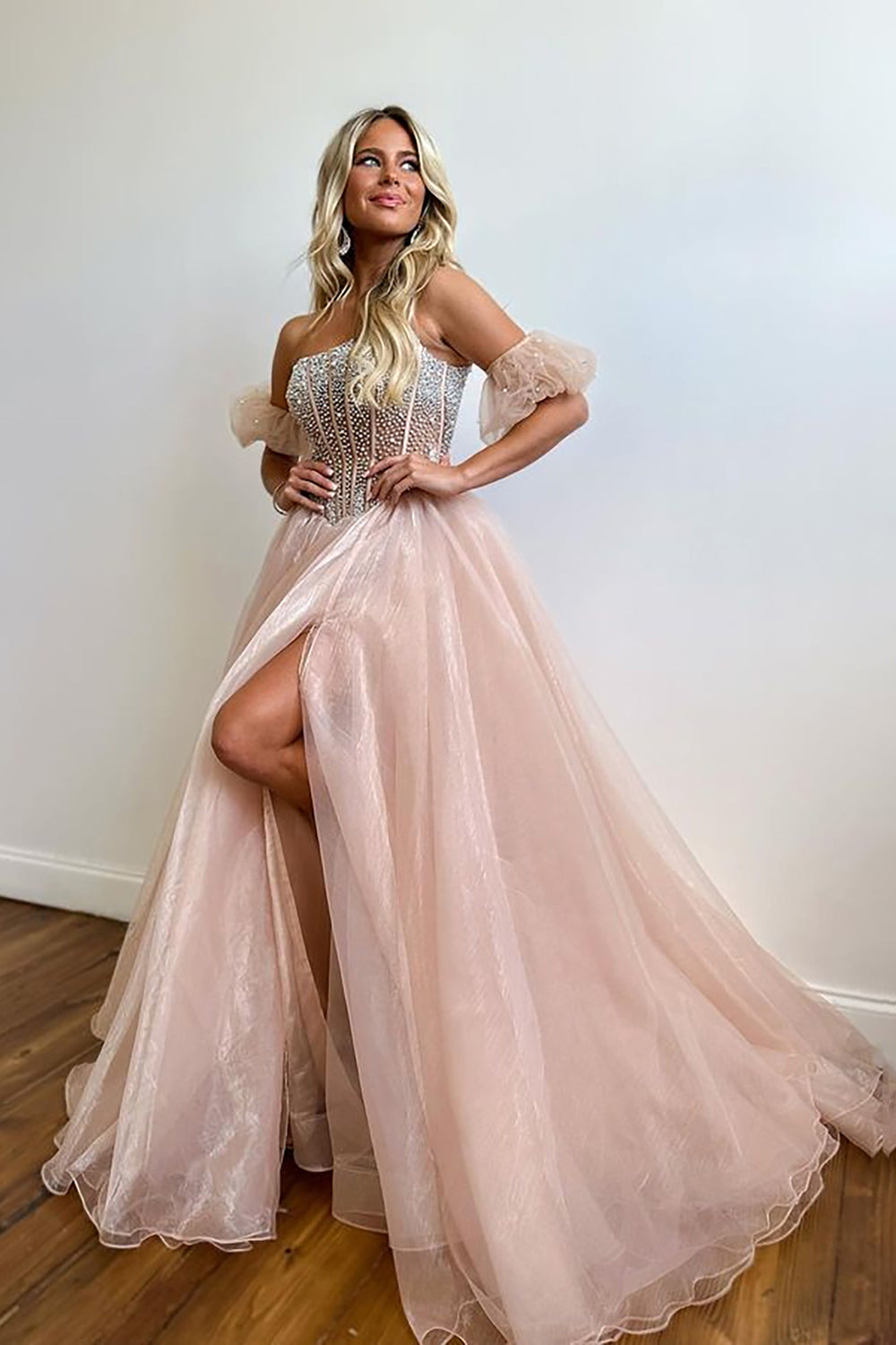 Organza discount prom dress