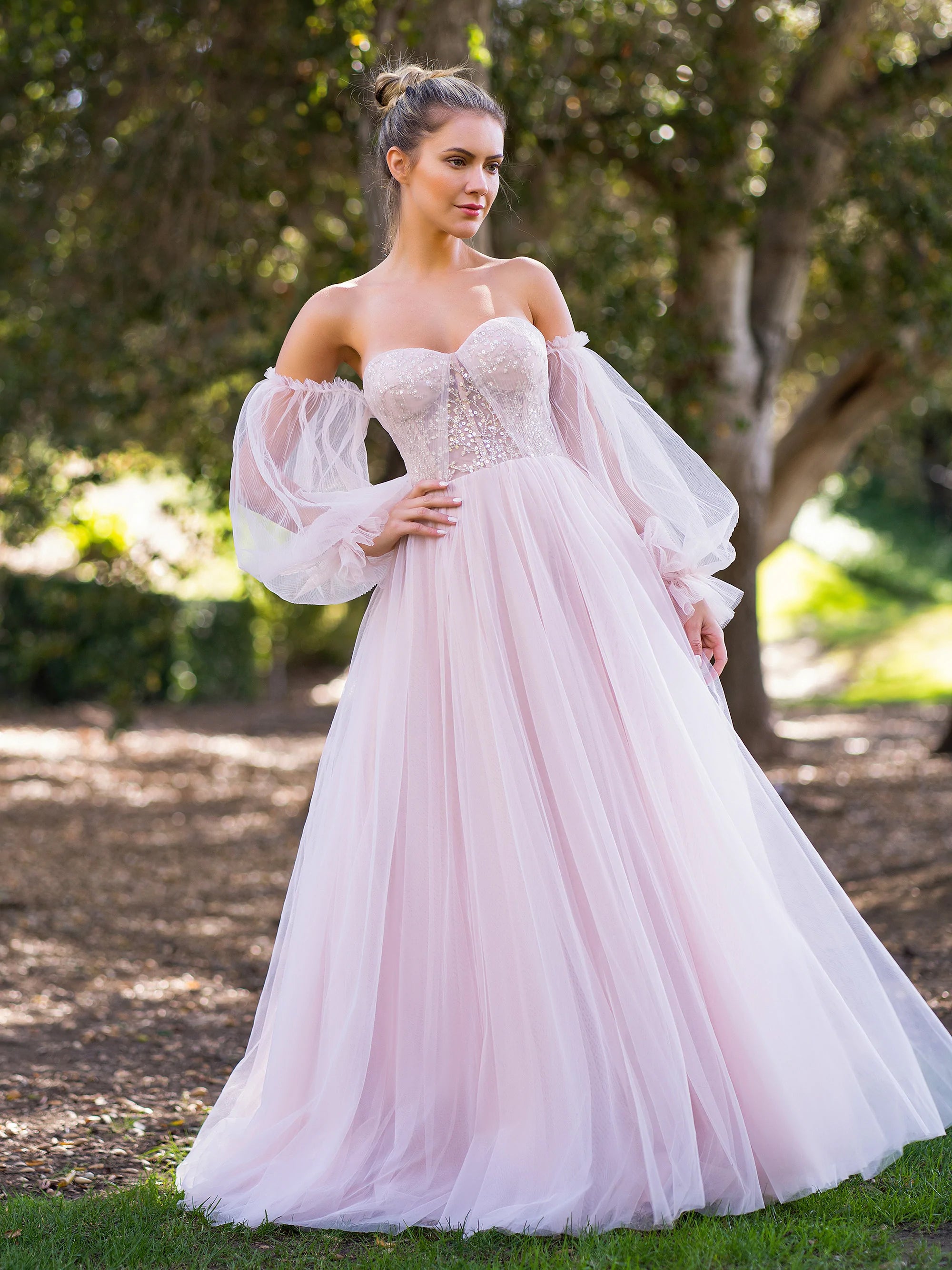 Off the 2025 shoulder tulle dress