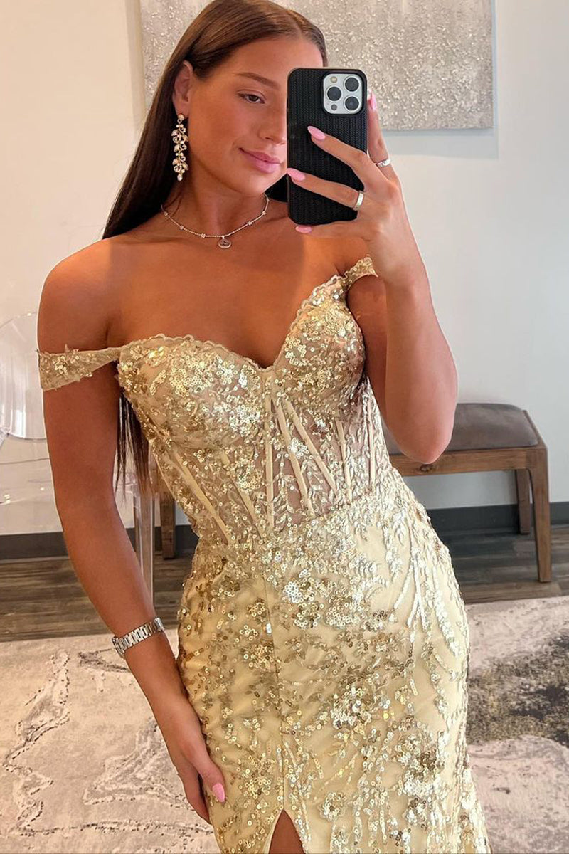 Gold sequin deals mermaid dress