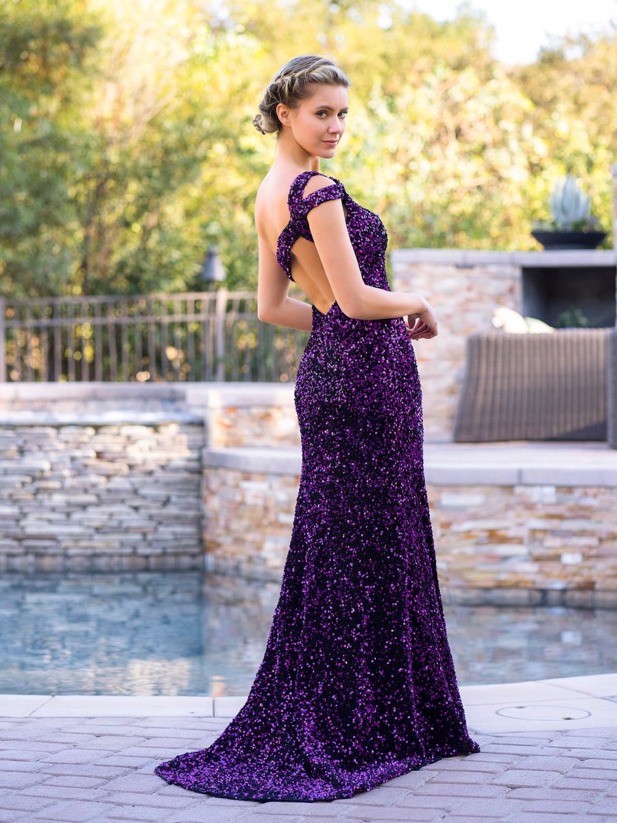 Grape color 2025 prom dress