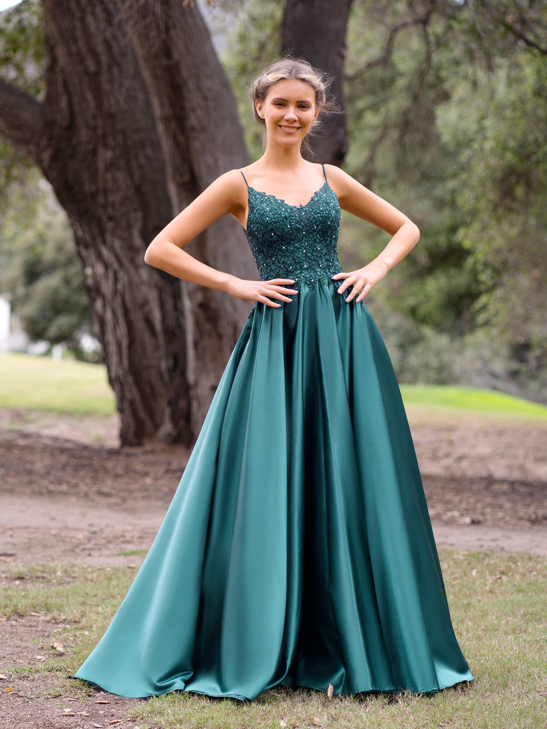 Teal evening dress buying